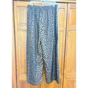 Adidas Originals Leopard Print Wide Leg Track Pants XL NWT